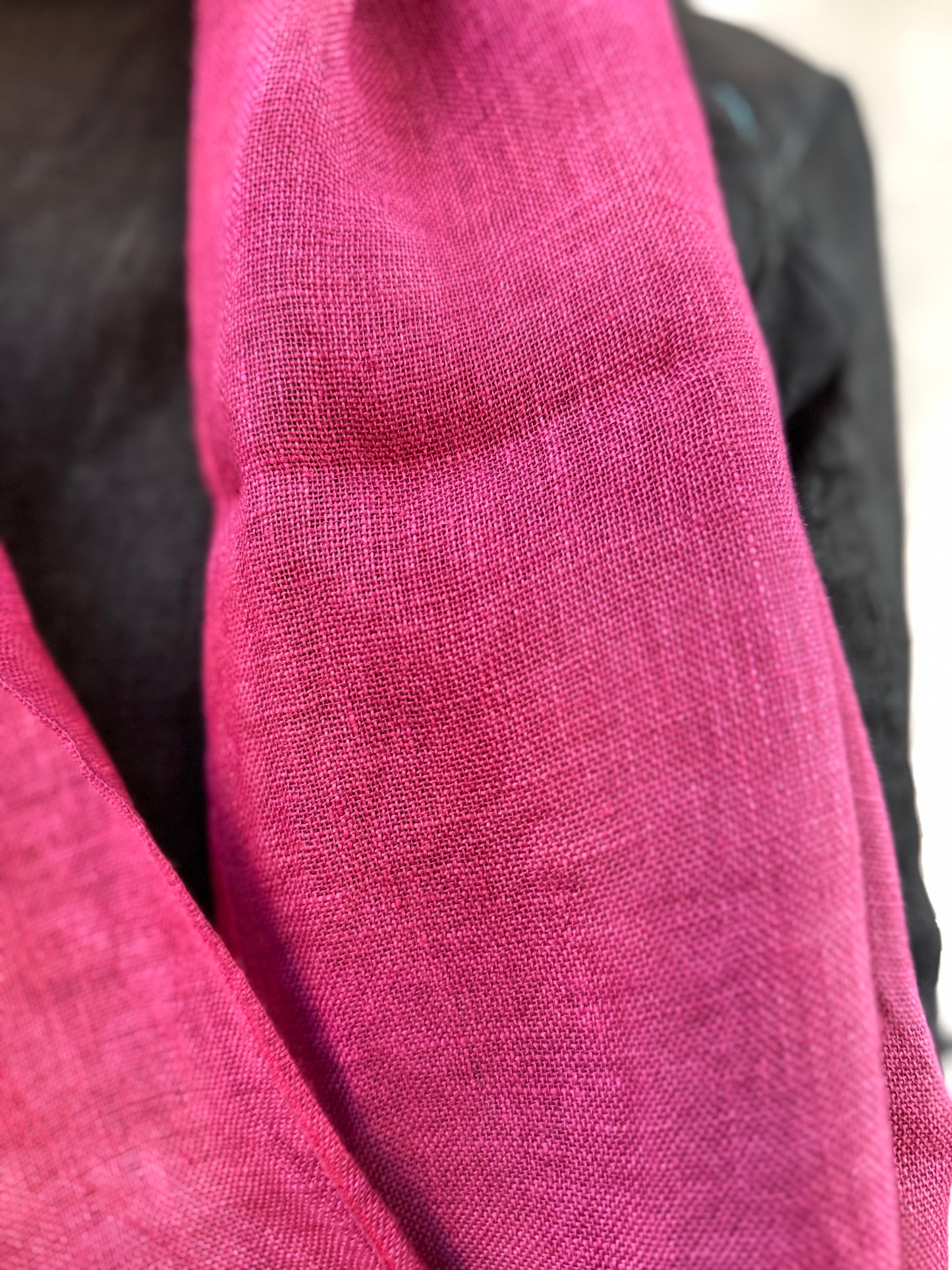 FW25 || CLASSIC LONG SLIM SCARF || LINEN - RED