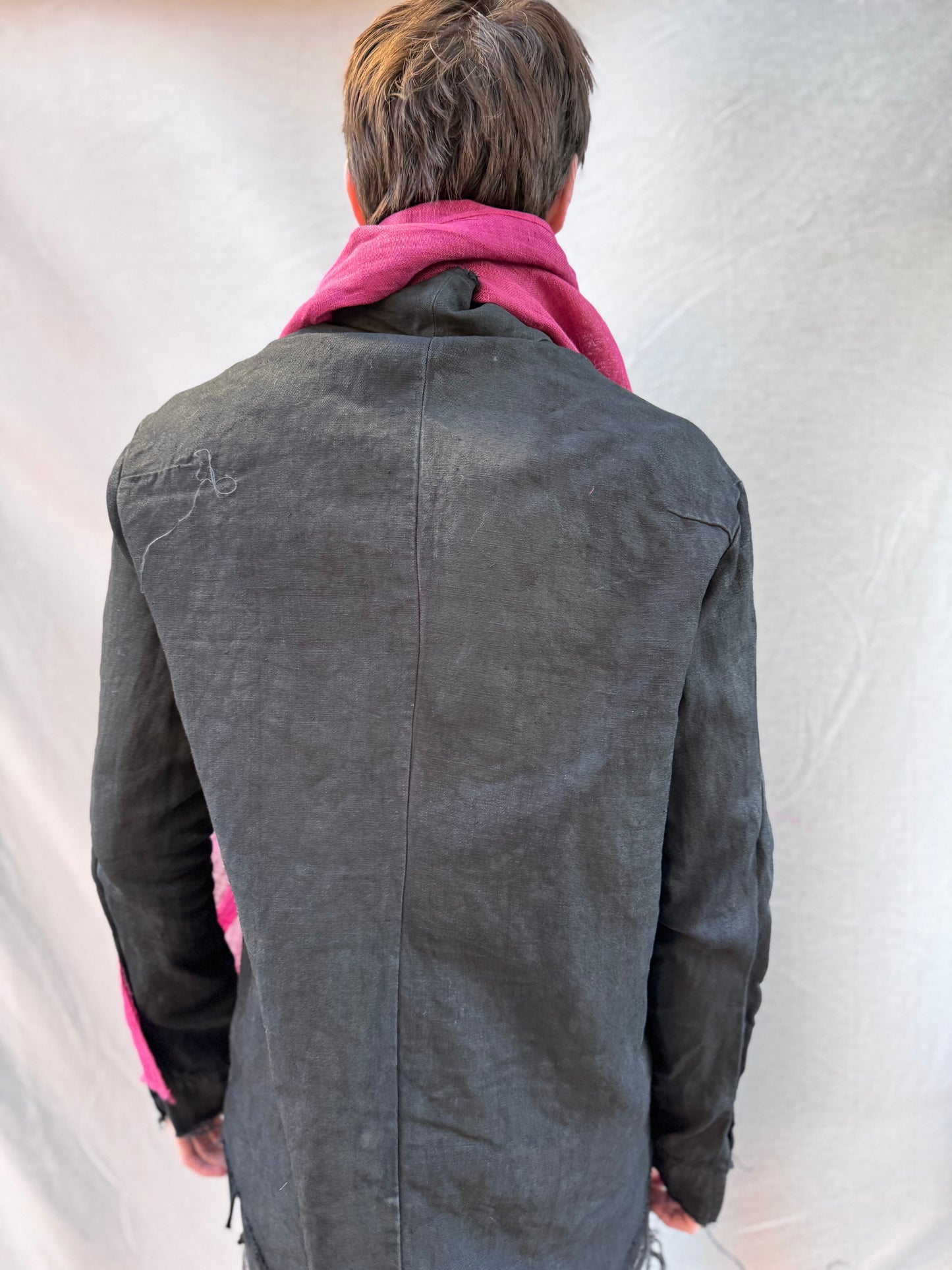 FW25 || CLASSIC LONG SLIM SCARF || LINEN - RED
