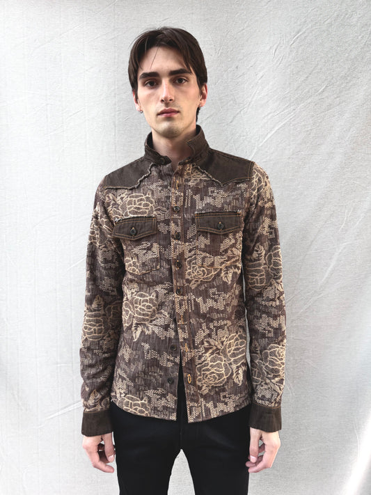 FW25 || WESTERN SHIRT || EMBROIDERED COTTON DENIM
