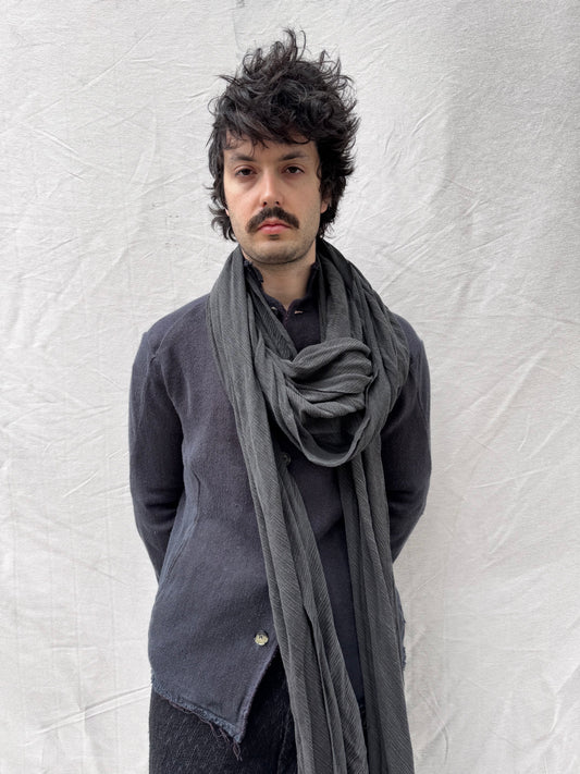 FW25 || BIAS CUT “SLITHERER” SCARF || RAYON  - WASHED GREY