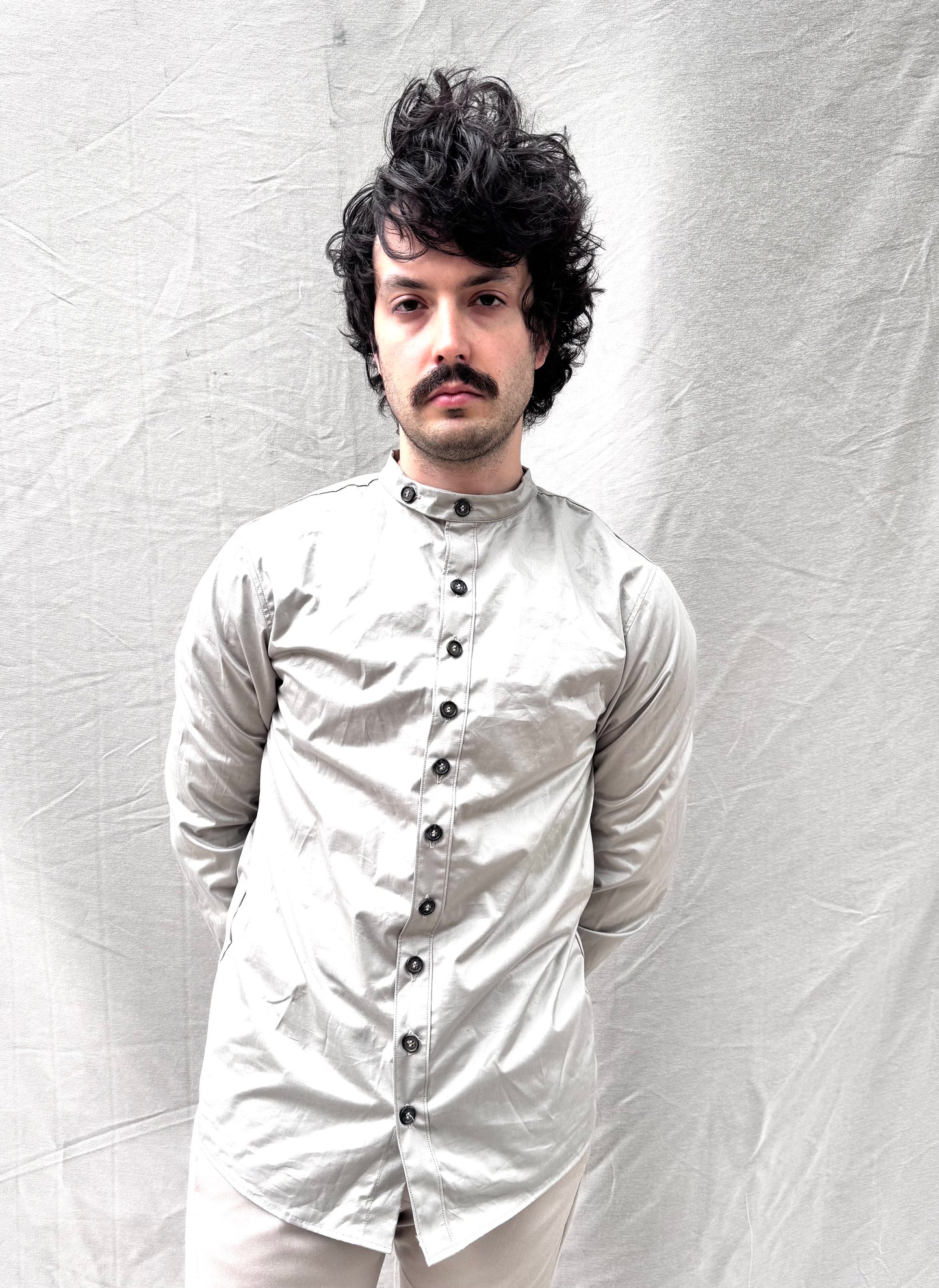 FW25 || FAULTED SHOULDER CLASSIC SHIRT|| 100%  COTTON || SAND