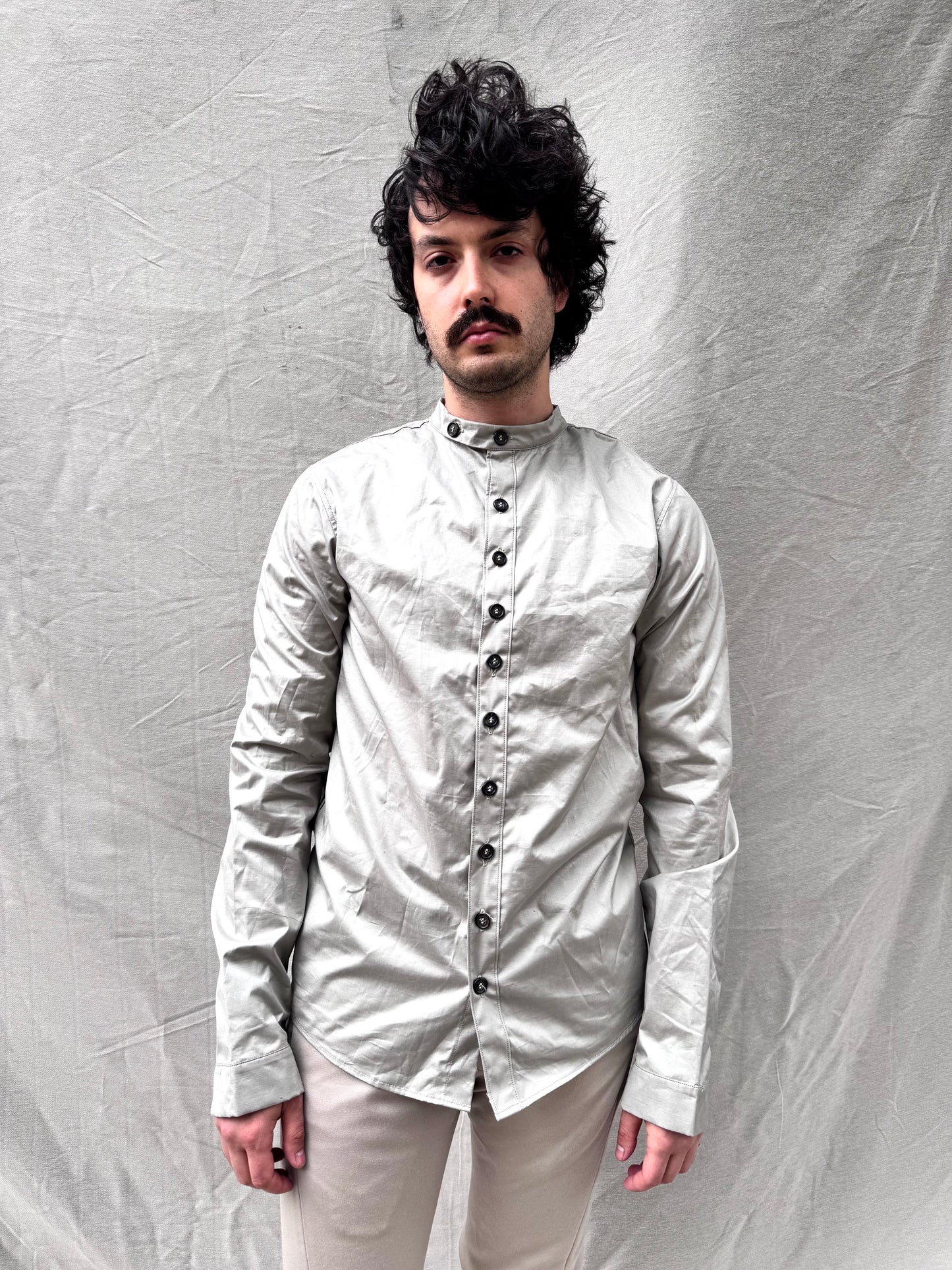 FW25 || FAULTED SHOULDER CLASSIC SHIRT|| 100%  COTTON || SAND