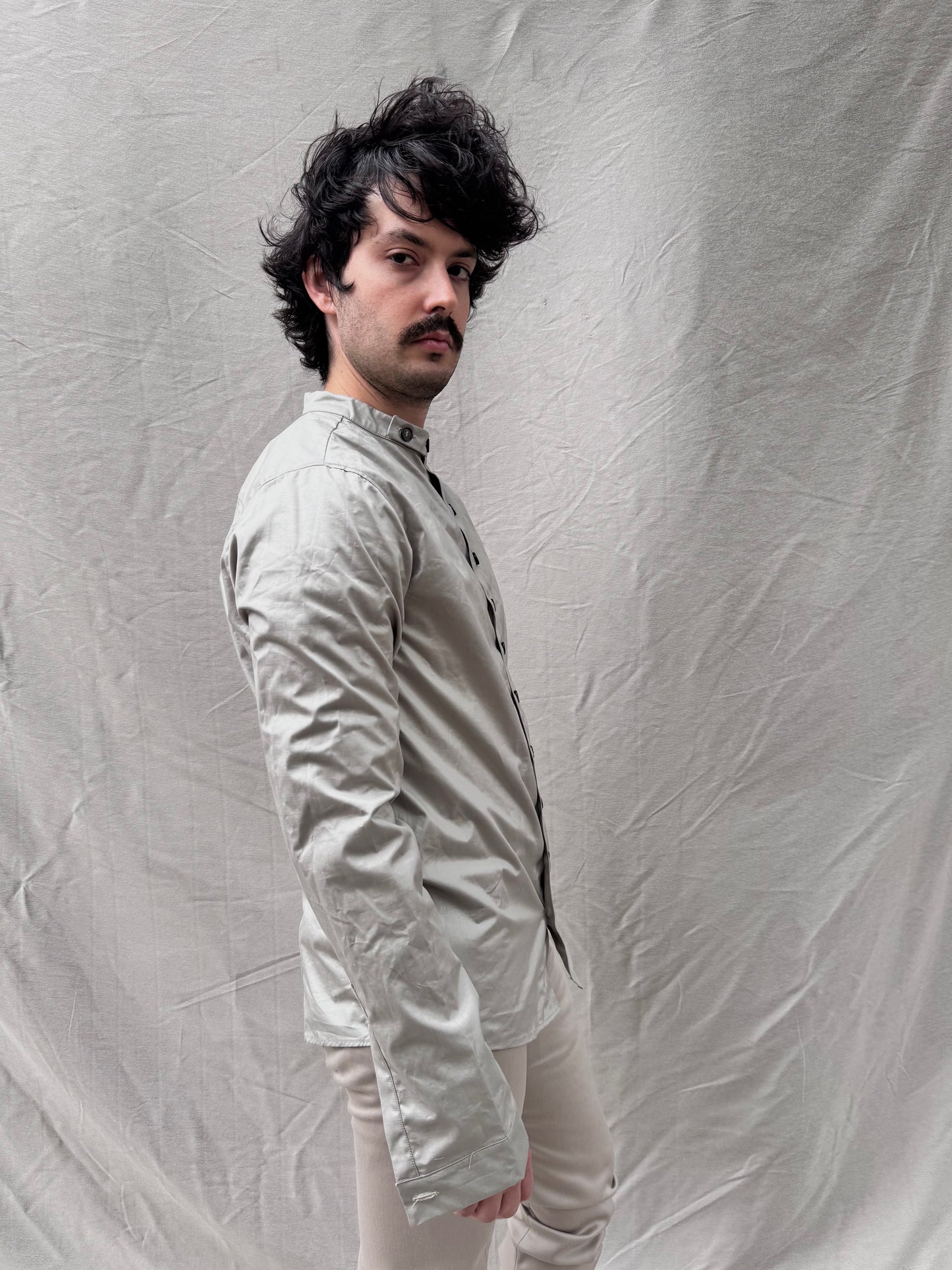 FW25 || FAULTED SHOULDER CLASSIC SHIRT|| 100%  COTTON || SAND