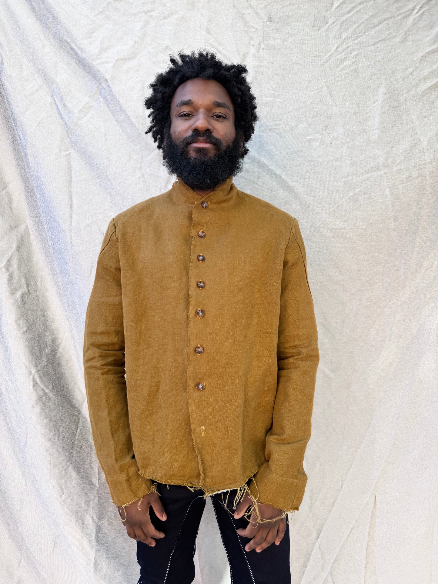 FW25 || PROTOLOGICAL ARCHETYPE SHIRT || RUST HEAVY LINEN