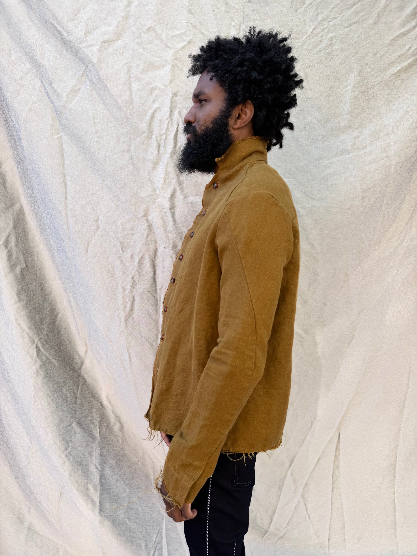 FW25 || PROTOLOGICAL ARCHETYPE SHIRT || RUST HEAVY LINEN