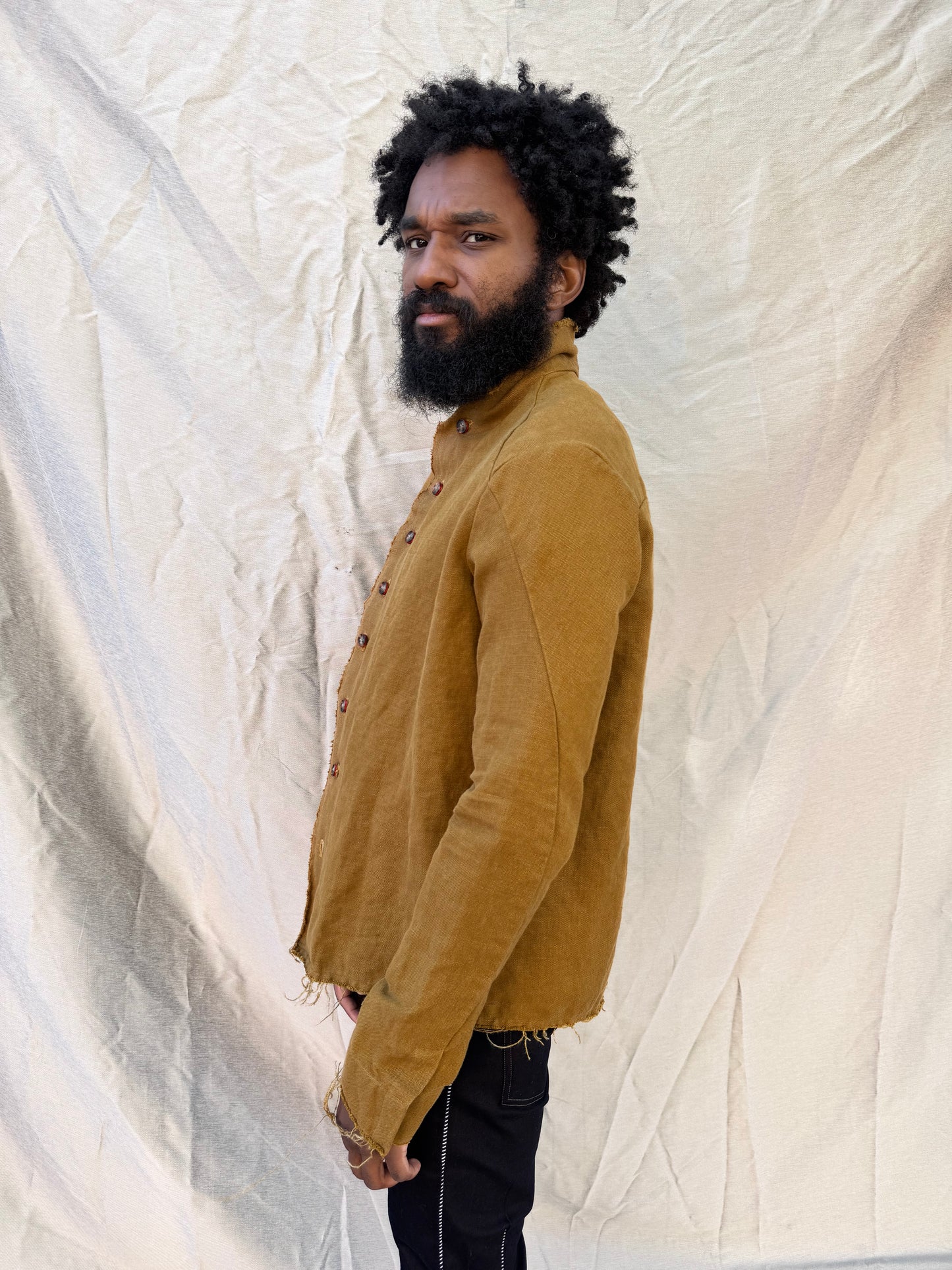FW25 || PROTOLOGICAL ARCHETYPE SHIRT || RUST HEAVY LINEN