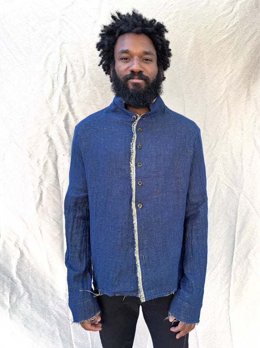 FW25 || PROTOLOGICAL ARCHETYPE SHIRT ||  LINEN  || BLUE