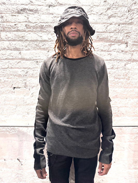 ZBT JAMAICA || .5 PRIMORDIAL LONG SLEEVE || COTTON ||GREY + BLACK