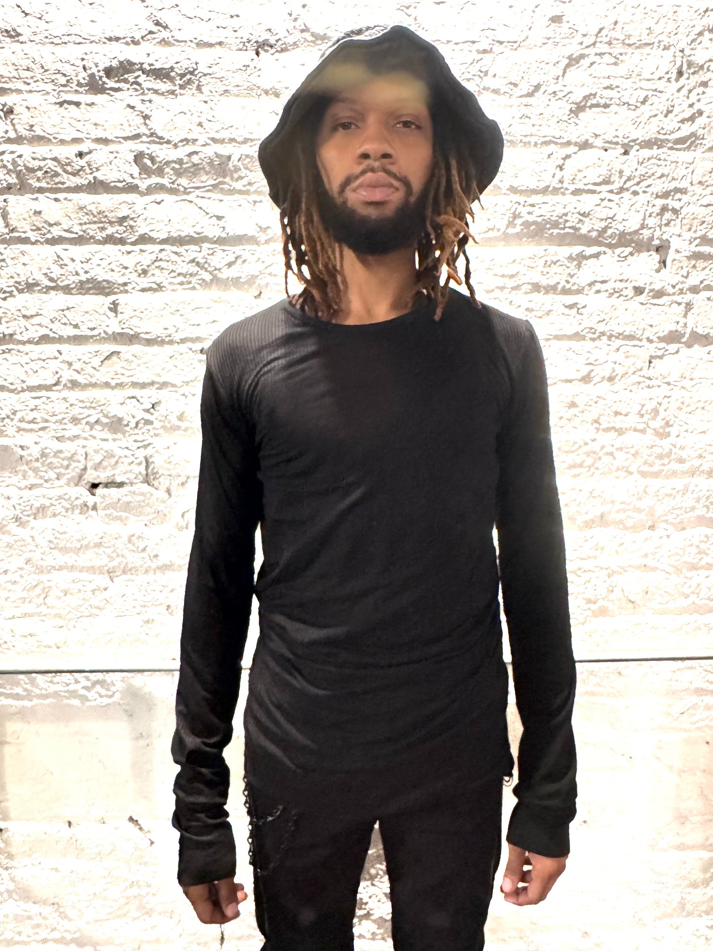 ZBT JAMAICA || .5 PRIMORDIAL LONG SLEEVE || COTTON ||BLACK + BLACK