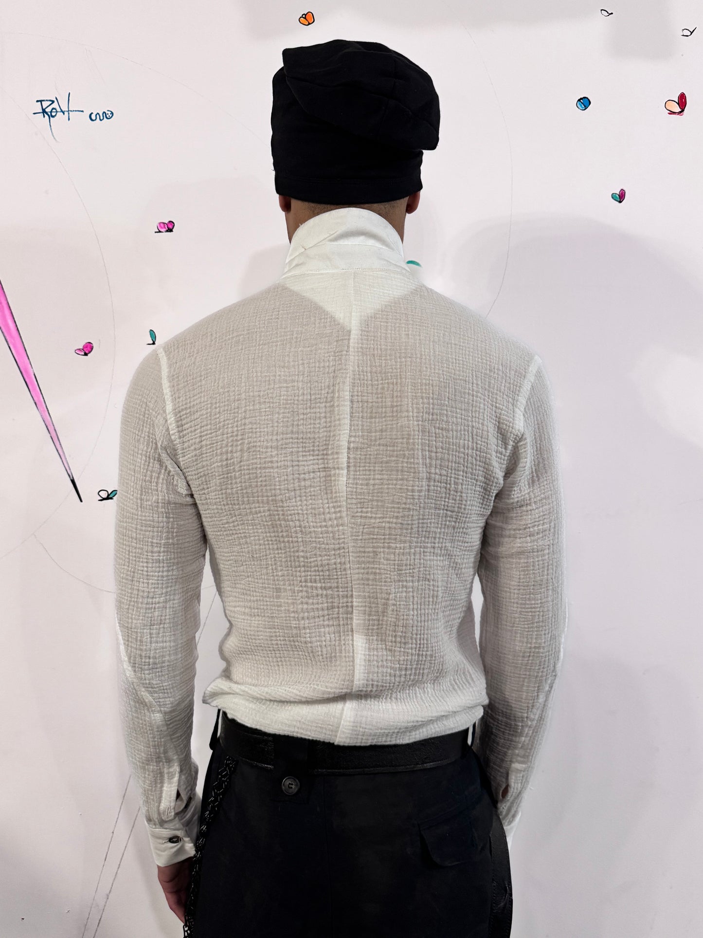 SS26 || FAULTED SHOULDER CRINKLED SHIRT || DOUBLE GAUZE COTTON