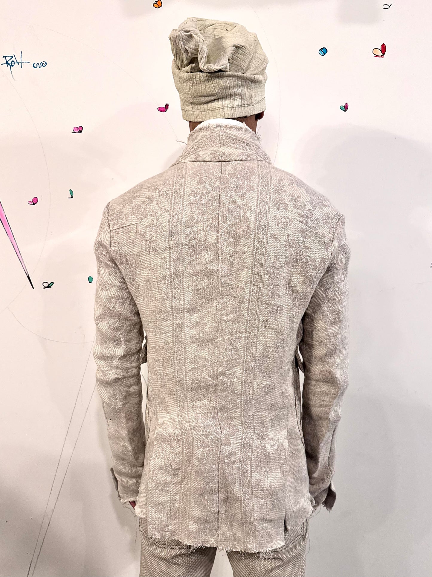 SS26 || PROTOLOGICAL ARCHETYPE LONG BLAZER || LINEN ECRU