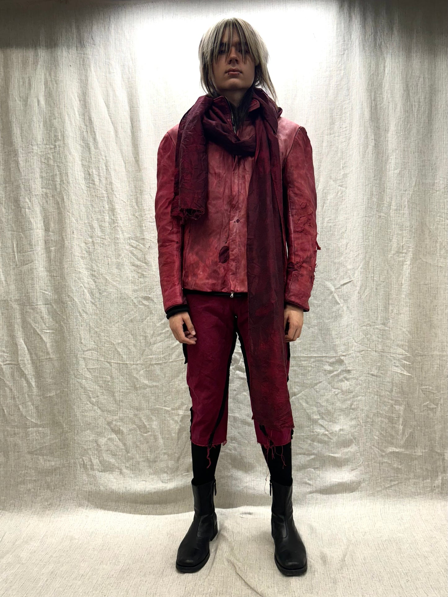 FW24 || SILK SINGLE WIDTH SCARF || MAROON