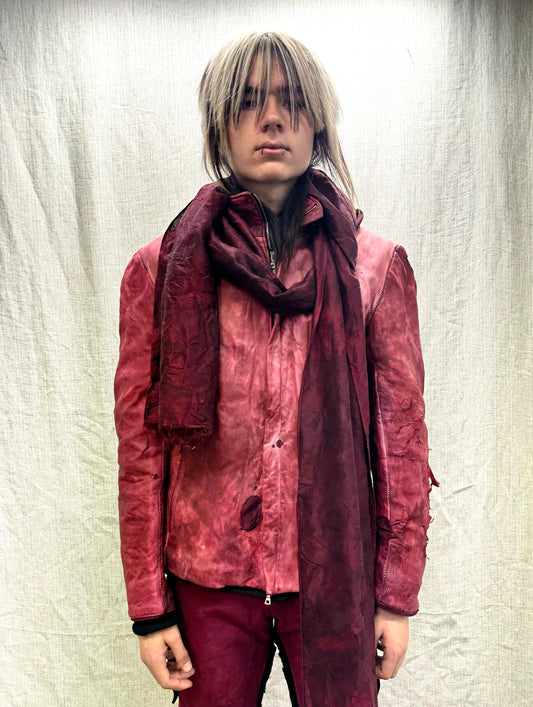 FW24 || SILK SINGLE WIDTH SCARF || MAROON