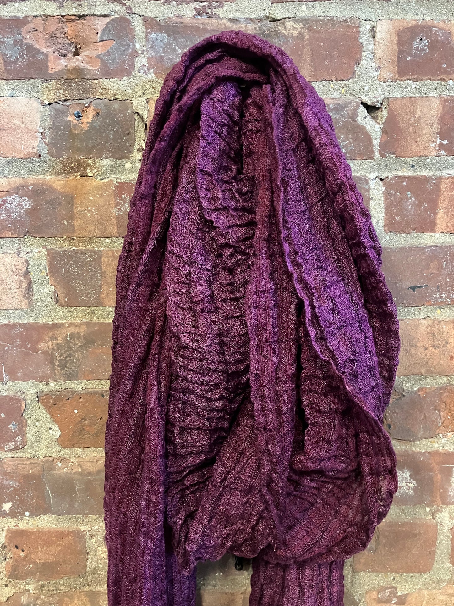 SS23 LINEN DOUBLE WIDTH SCARF - RED