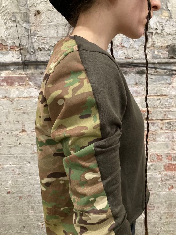 21.2 || .5 PRIMORDIAL CROPPED TOP || CAMO + COMBAT GREEN
