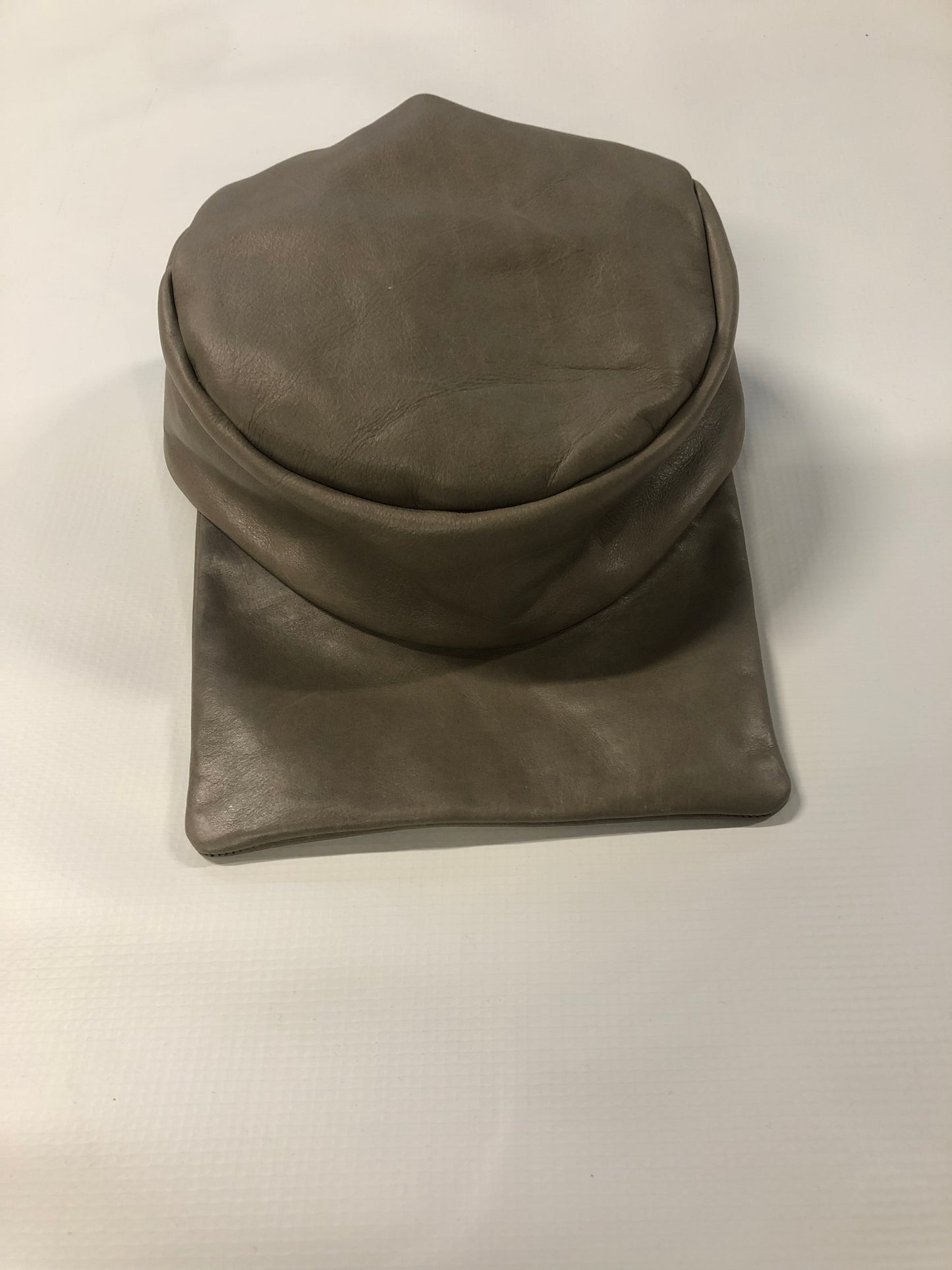 KNG13 ||  EXTENDED BILL HAT ||  100% COWHIDE - KHAKI