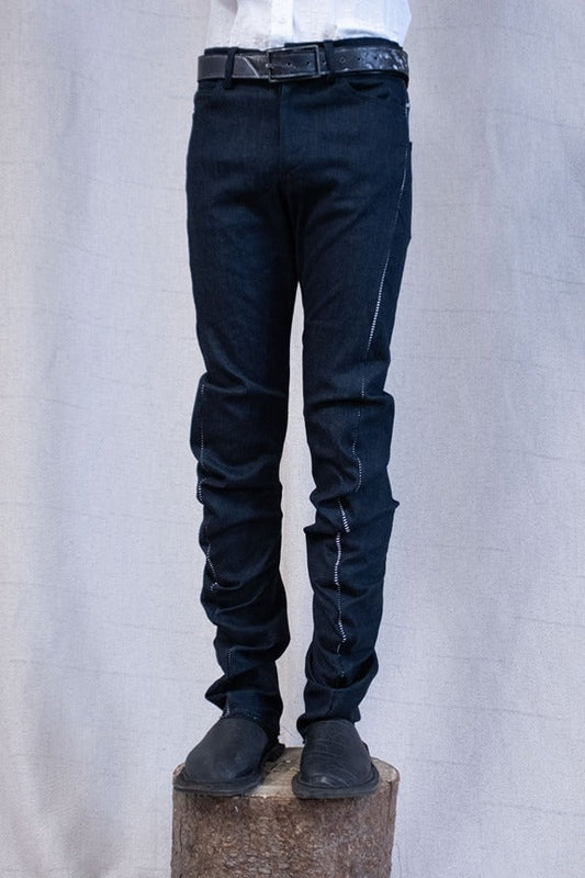 SS23 || OVERLOCKED DNA JEANS - INDIGO BLUE