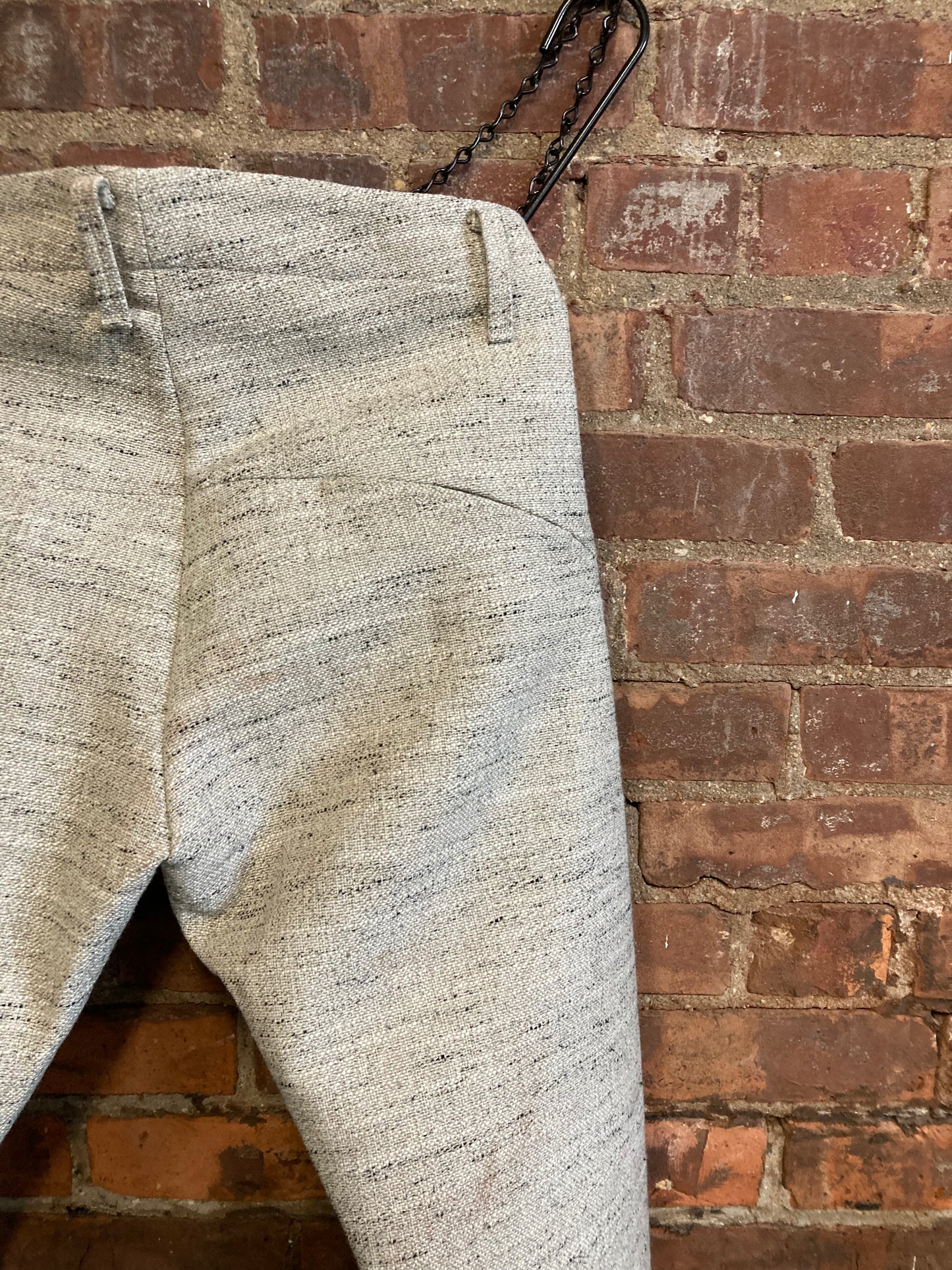 22.1 MINIMALIST SLIM PANTS  || SPECKLED GREY || HEAVY LINEN BLEND